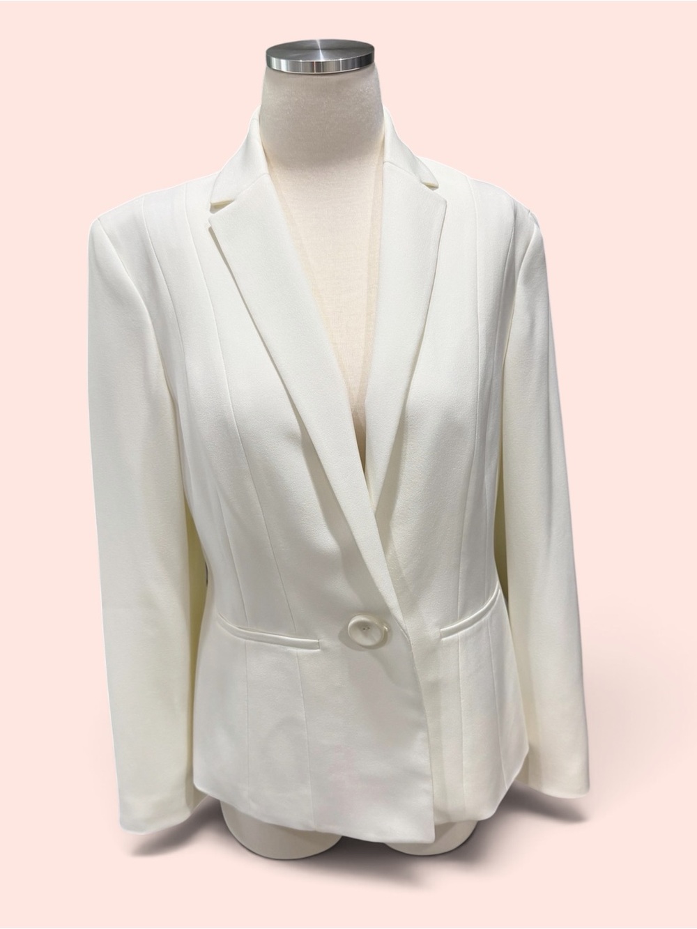 NWT Kasper White  Single-Button Women's Blaze